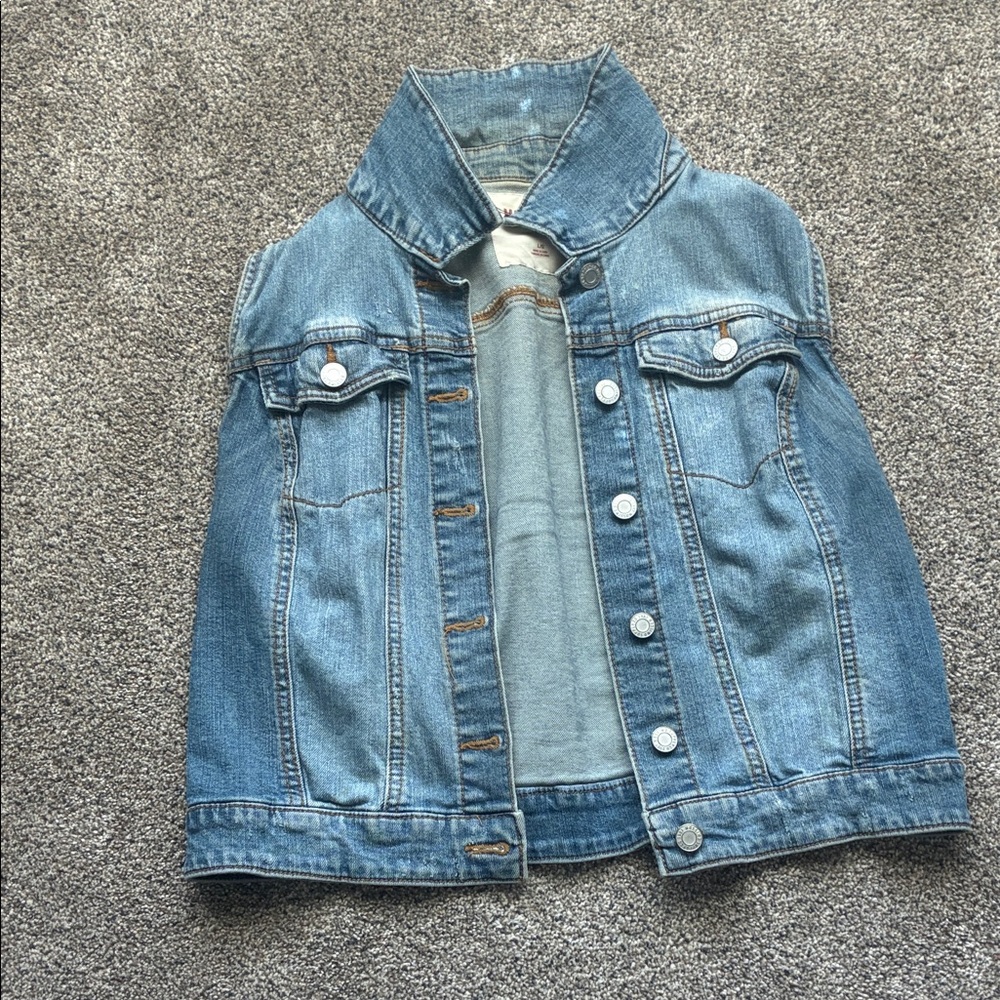 Mossimo Supply Co. Light Blue Sleeveless Jean Jacket